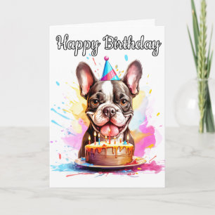 Verspieltes kleines Hündchen Alles Gute zum Geburt Karte