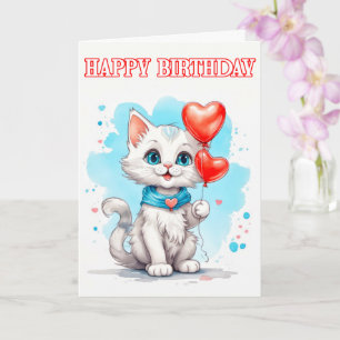 Verspieltes kleines Kätzchen Alles Gute zum Geburt Karte