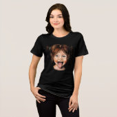 Verspieltes Mädchen T-Shirt Tri-Blend Shirt (Vorderseite voll)