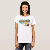 Verspieltes Orange BRUNCH TIME Textdesign T-Shirt (Vorne ganz)