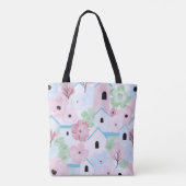 Verspieltes Pastell-Blumenmuster Tasche (Rückseite)