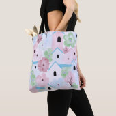 Verspieltes Pastell-Blumenmuster Tasche (Von Nahem)