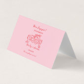 Verspieltes personalisiertes Paar-Verlobungsschild Visitenkarten (Vorderseite)