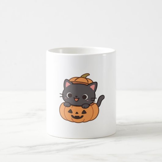 Verspieltes Poppen der schwarzen Katze aus dem Kür Kaffeetasse (Mittel)