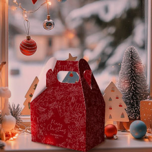 verspieltes Rentier & Winter Botanik - Weihnachten Geschenkschachtel