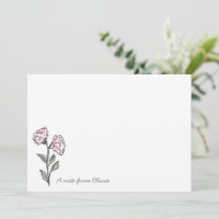 Verspieltes rosa Blumenschreibwarenset