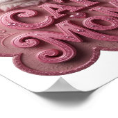 Verspieltes Rosa CAT MOM Poster (Ecke)