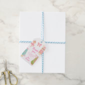 Verspieltes rosa Nussknacker-Geburtstags-Geschenka Geschenkanhänger (Mit Garn)