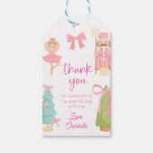 Verspieltes rosa Nussknacker-Geburtstags-Geschenka Geschenkanhänger (Vorderseite)