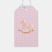 Verspieltes rosa Nussknacker-Geburtstags-Geschenka Geschenkanhänger (Rückseite)