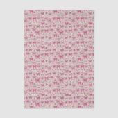 Verspieltes Rosa-Schleifen-Doodle-Muster Seidenpapier (Vorderseite)