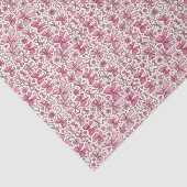 Verspieltes Rosa-Schleifen-Doodle-Muster Seidenpapier (Ausschnitt)