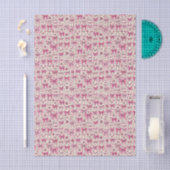 Verspieltes Rosa-Schleifen-Doodle-Muster Seidenpapier (Handwerk)