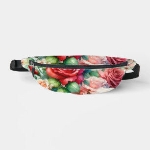 Verspieltes Rosenmuster Bauchtasche