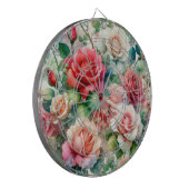 Verspieltes Rosenmuster Dartscheibe (Vorderseite Links)