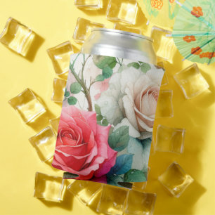 Verspieltes Rosenmuster Dosenkühler