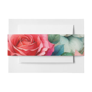 Verspieltes Rosenmuster Einladungsbanderole