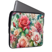Verspieltes Rosenmuster Laptopschutzhülle (Vorne Rechts)