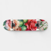 Verspieltes Rosenmuster Skateboard (Horizontal)
