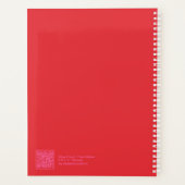 Verspieltes rotes modernes Floral Planer (Rückseite)