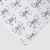 Verspieltes Schleifen-Doodle-Muster Neutral Seidenpapier (Detail)