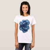 Verspieltes Silber BLAUE EISKRYSTALLE Statement-De T-Shirt (Vorne ganz)