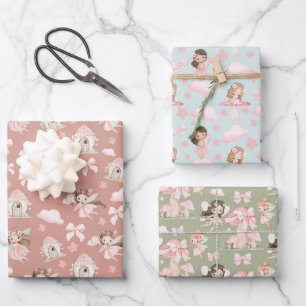 Verspieltes süßes Märchen-Geschenkverpackungsset f Geschenkpapier Set