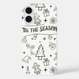 Verspieltes 'Tis the Season iPhone 16 Hülle