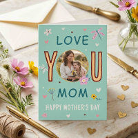 Verspieltes Türkis Foto Liebe Mama Muttertag