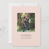 Verspieltes Typografy Wedding Foto Save the Date (Rückseite)