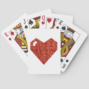 verspieltes Valentinstag Herz Spielkarten