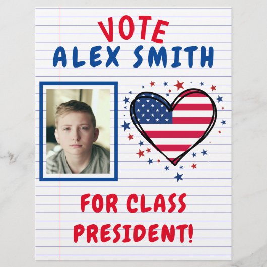 Verspieltes Votum für den Präsidenten der Klasse:  Flyer (Vorne)