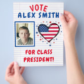 Verspieltes Votum für den Präsidenten der Klasse: Flyer (Hand)