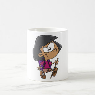 Verspieltes Wander-Mädchen Naturforscherin Kaffeetasse