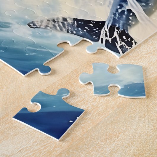 Verspieltes Wasserdelphin Puzzle (Seite)