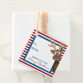 Verspieltes Weihnachts-Rentier-Geschenk-Tag Geschenkanhänger (Beispiel)