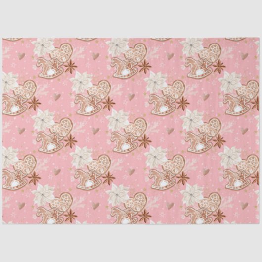 Verspieltes Weihnachtsplätzchen-Design Seidenpapier (Vorderseite)