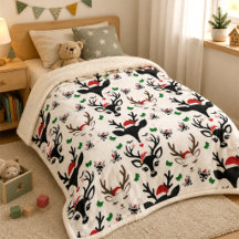 Verspieltes Weihnachtsrentier-Nursery & Kinderzimm