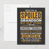 Verspottete Grandson Phantastisch Oma Grandchild Postkarte (Vorne/Hinten)