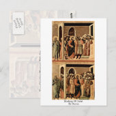 Verspottung Christi durch Duccio Postkarte (Vorne/Hinten)