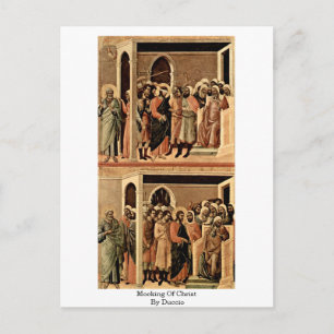 Verspottung Christi durch Duccio Postkarte