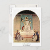 Verspottung Christi. Von Fra Angelico Postkarte (Vorne/Hinten)