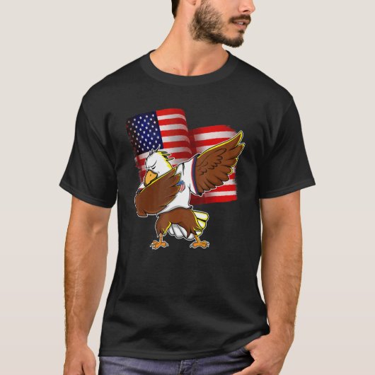 Versprechen Allegiance Dabbing uns Adler 4. Juli U T-Shirt (Vorderseite)