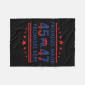 Versprechen Behalten Trump 45 47 Zeichen1 Fleecedecke (Vorderseite (Horizontal))