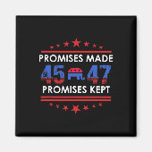 Versprechen Behalten Trump 45 47 Zeichen Magnet (Vorne)