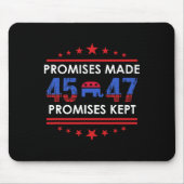 Versprechen Behalten Trump 45 47 Zeichen Mousepad (Vorne)