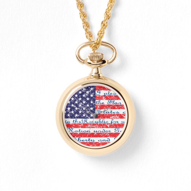 Versprechen der "Allegience USA Flag" Armbanduhr (Vorderseite)