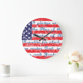 Versprechen der "Allegience USA Flag" Große Wanduhr (Zuhause)