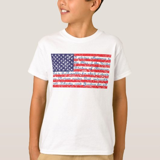 Versprechen der amerikanischen Flagge für Verbünde T-Shirt (Vorderseite)