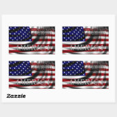 Versprechen der amerikanischen Flagge Rechteckiger Aufkleber (Blatt)